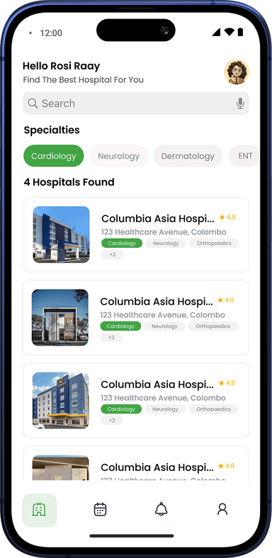 Hospital Search - CarePoint App